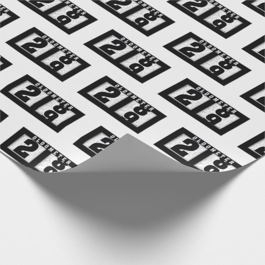 29. Geburtstag Odometer Geschenkpapier (Ecke)