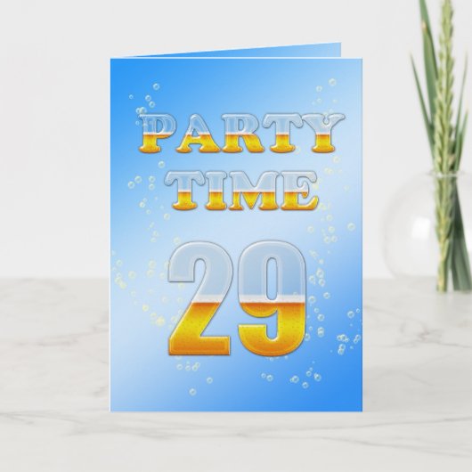 29. Geburtstagsfeier mit viel Bier Einladung (Vorderseite)