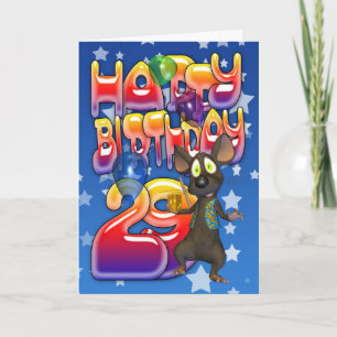 29. Geburtstagskarte, Happy Birthday Karte