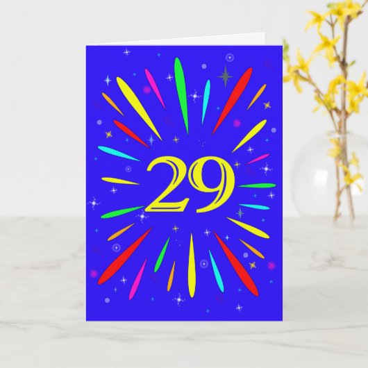 29. Geburtstagskarte Karte (Gelbe Blume)