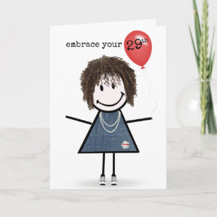 29. Geburtstagsmarine mit Red Balloon Karte