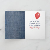29. Geburtstagsmarine mit Red Balloon Karte (Innenseite)