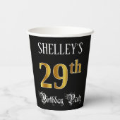 29. Geburtstagsparty - Extravagantes Drehbuch, Imi Pappbecher (Rückseite)