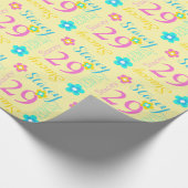 29. Geburtstagsverpackung des Geschenkpapier (Ecke)