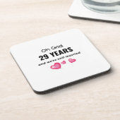 29. Hochzeitsjubiläum Funny Gift für ihn oder sie Getränkeuntersetzer (Linke Seite)