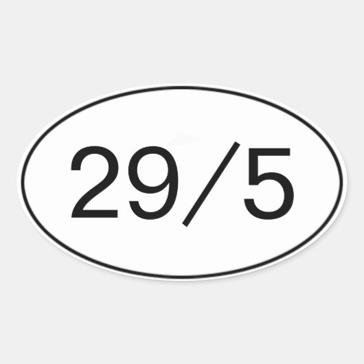 29 in 5 Aufkleber (Vorderseite)