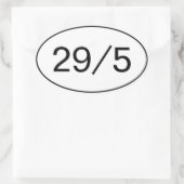 29 in 5 Aufkleber (Tasche)