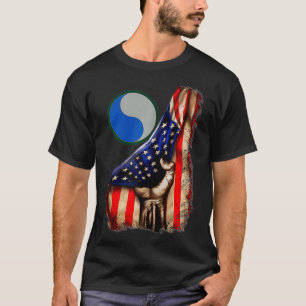 29. Infanterie Division American Flag Zip T-Shirt