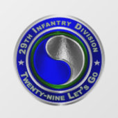 29. Infanterieabteilung Fensteraufkleber (Blatt)