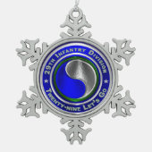 29. Infanterieabteilung Schneeflocken Zinn-Ornament (Vorderseite)