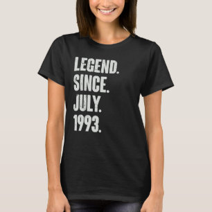 29 Jahre alt 29. Geburtstag seit Juli 1993 T-Shirt