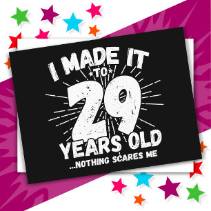 29 Jahre alt Sarcastic Meme Funny 29. Geburtstag Postkarte