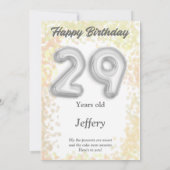 29 Jahre alte Happy Birthday Card (Rückseite)