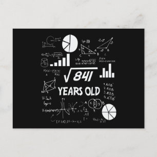 29 Jahre alte Mathelehrerin zum Geburtstag 29. Geb Postkarte
