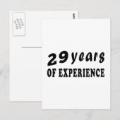 29 Jahre Erfahrung Postkarte (Vorne/Hinten)