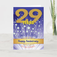 29 Jahre Erholung Jahrestag kühne Zahl