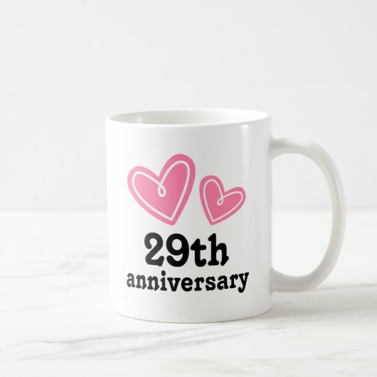 29. Jahrestags-Geschenk-Herzen Kaffeetasse (Rechts)