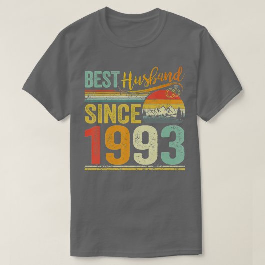 29-jähriges Hochzeitsjubiläum Vintag Best Husband T-Shirt (Design vorne)