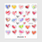 29 Lieben Herzdesigns Aufkleber (Blatt)