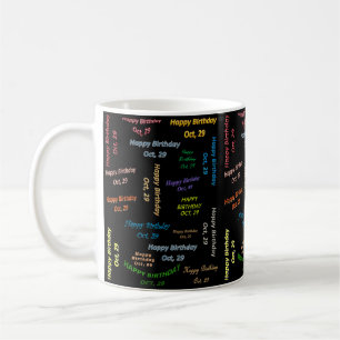 29. Oktober Geburtstags-Tasse Kaffeetasse