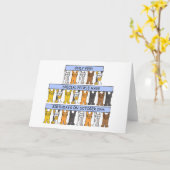 29. Oktober Geburtstagskatzen Karte (Gelbe Blume)