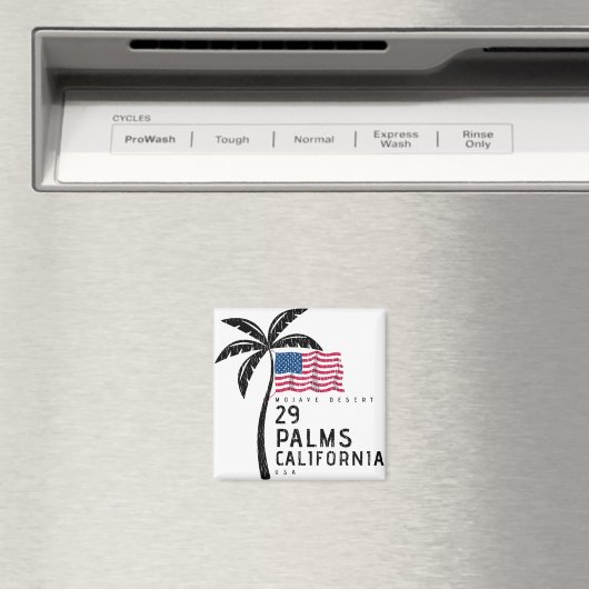 29 Palms California American Flag Palm Tree Magnet (In Situ (Geschirrspüler))