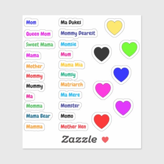 29 PCS - Aufkleber für die Mama (Synonyme für Mutt (Blatt)