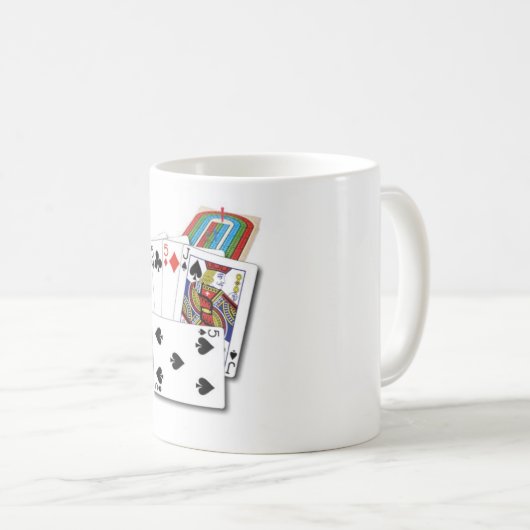 29 Point Cribbage Hand Kaffeetasse (VorderseiteRechts)