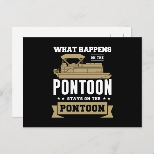 29.Pontoon Boot Geschenke für einen Bootfan Einladungspostkarte (Vorne/Hinten)