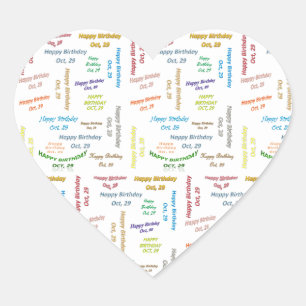 29. September Herz-Aufkleber