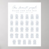 29 Tabellen Unsere Lieblings-Sitzkarte Poster (Vorne)