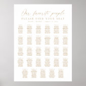 29 Tabellen Unsere Lieblings-Sitzkarte Poster (Vorne)