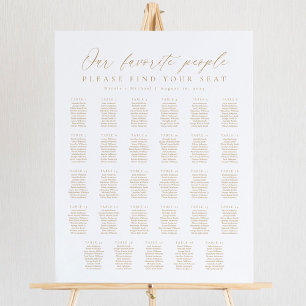 29 Tabellen Unsere Lieblings-Sitzkarte Poster