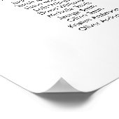 29 Tabellen Unsere Lieblings-Sitzplan Poster (Ecke)