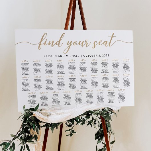 29 Tische finden Sie Ihren Sitzplan Poster