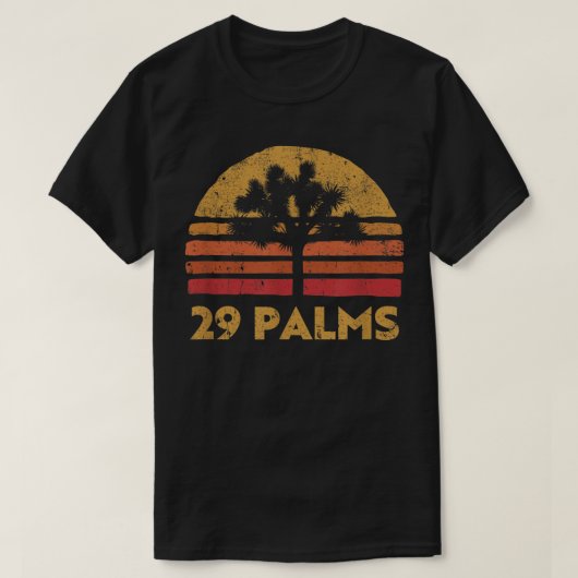 29 Twentynine palms California Retro Joshua Tree T-Shirt (Design vorne)
