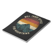 29.Wandern wird Handelsbüro für Berge Retro VI Notizblock (Rotiert)