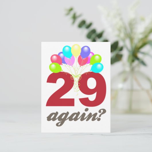 29 Wieder? Postkarte (Stehend Vorderseite)