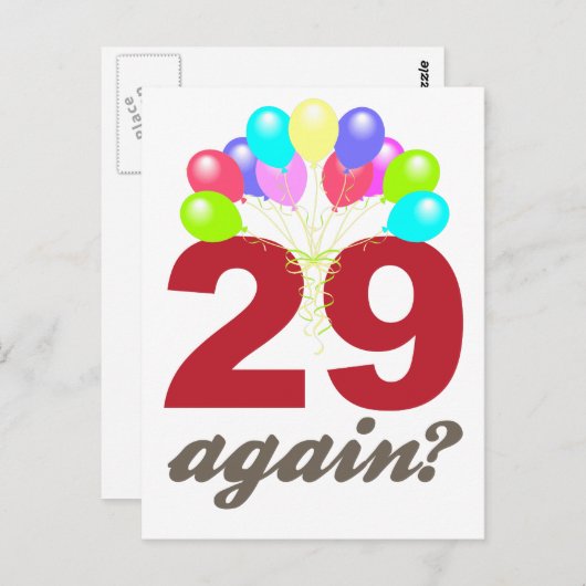 29 Wieder? Postkarte (Vorne/Hinten)