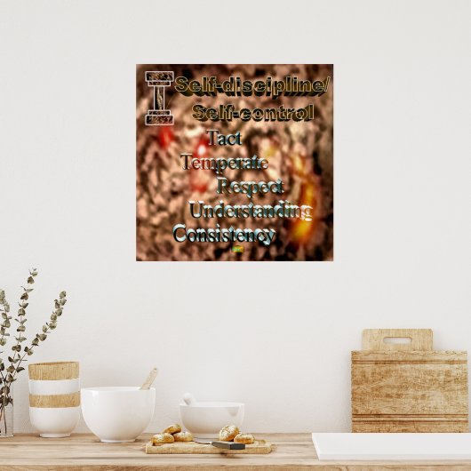 29. Zitat; Selbstdisziplin/Kontrolle Poster (Küche)