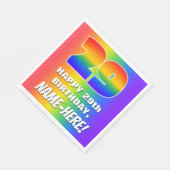 29th Birthday: Colorful, Fun Rainbow Pattern # 29 Serviette (Ecke)