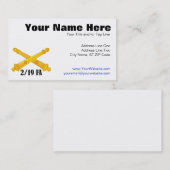 2/19 Feld-Artillerie Visitenkarte (Vorne/Hinten)