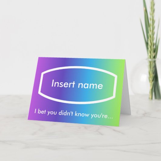 2.222.222.222 Sekunden Karte (personalisierte Vord (Vorderseite)