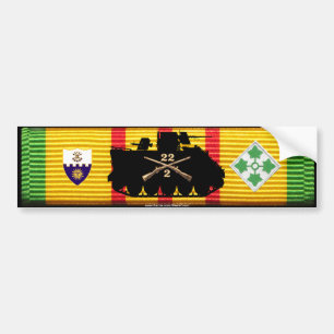 2/22nd Inf, 4. Bahn u. Insignien VSM Inf Div. Autoaufkleber