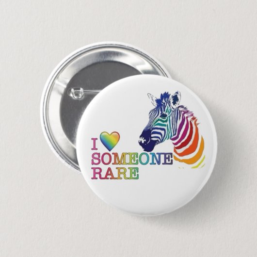 2,25" Abzeichen - Ich Liebe jemandem Selten Button (Vorne & Hinten)