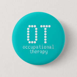 2,25" Beschäftigungstherapieknopf - aquamarin Button
