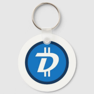 2,25" grundlegender Knopf Digibyte Schlüsselanhänger