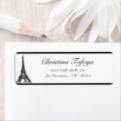 2,25" Rücksendeadresse, Schwarzer Eiffelturm (Insitu)