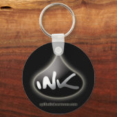 2,25" Tinte Drop Schlüsselkette - schwarz Schlüsselanhänger (Vorderseite)