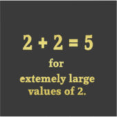 2 + 2 = 5 Funny Math Joke Aufkleber (Vorderseite)